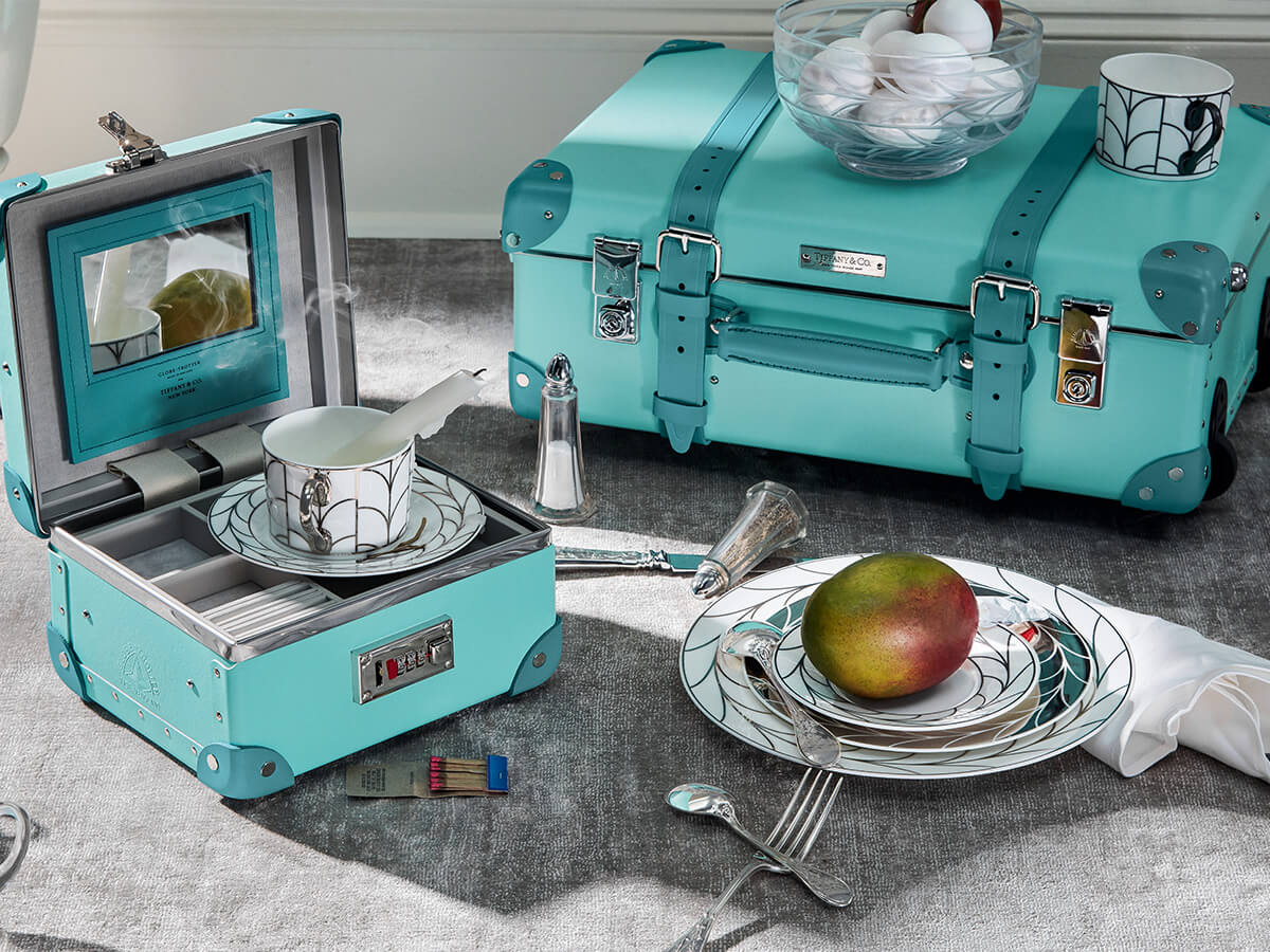 The Globe-Trotter X Tiffany & Co Blue Suitcase Collaboration