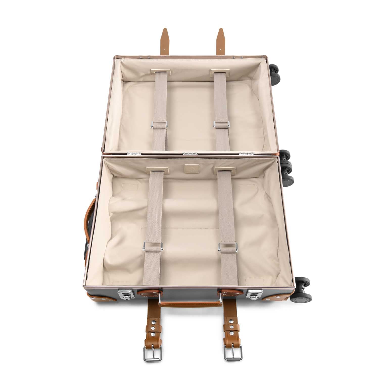 Centenary · Carry-On - 4 Wheels | Grey/Caramel/Chrome