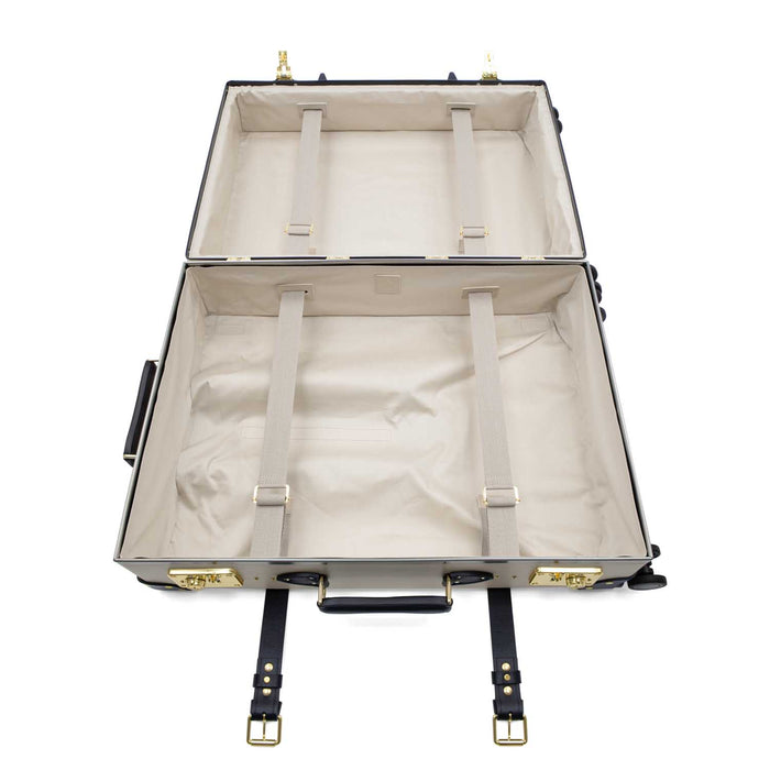 Centenary · Large Check-In - 4 Wheels | Ivory/Navy/Brass