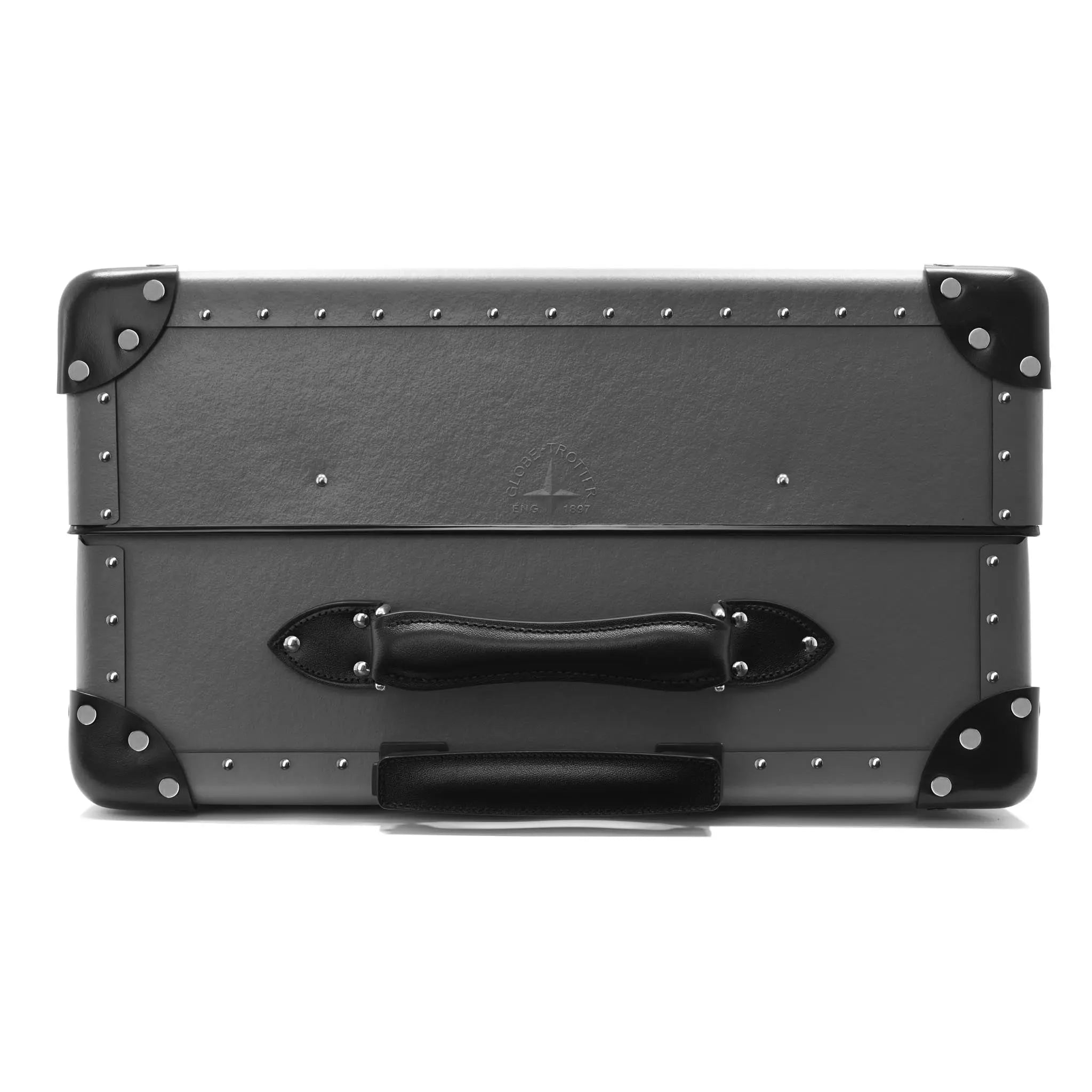 Centenary · Large Check-In - 4 Wheels | Charcoal/Black/Chrome - GLOBE-TROTTER
