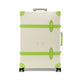Pop Colour · Large Check-In - 4 Wheels | Ivory/Parrot Green/Chrome