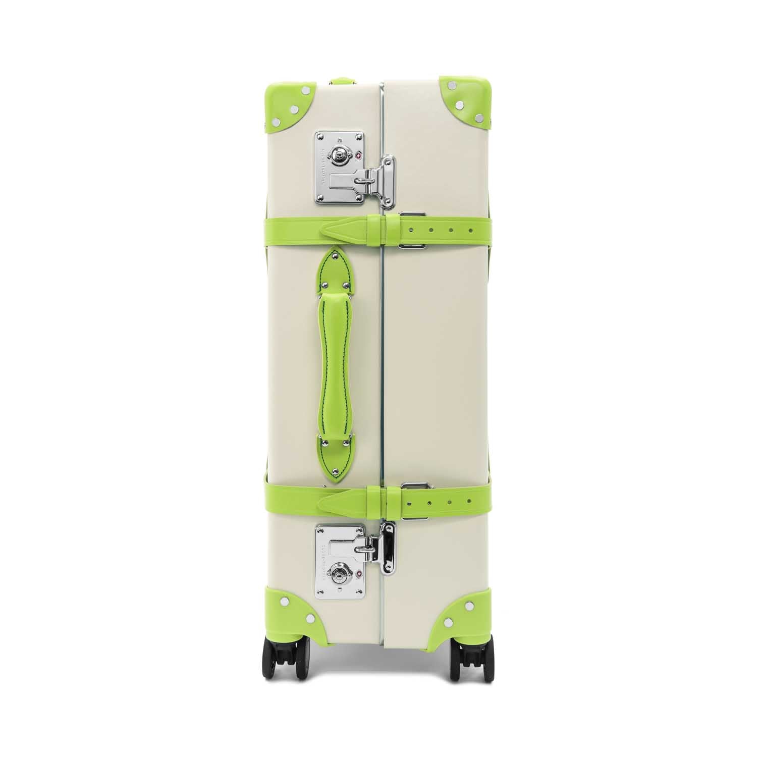 Pop Colour · Large Check-In - 4 Wheels | Ivory/Parrot Green/Chrome