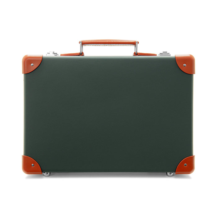 Leather Crafted · Small Attaché | Leaf/Orange/Chrome
