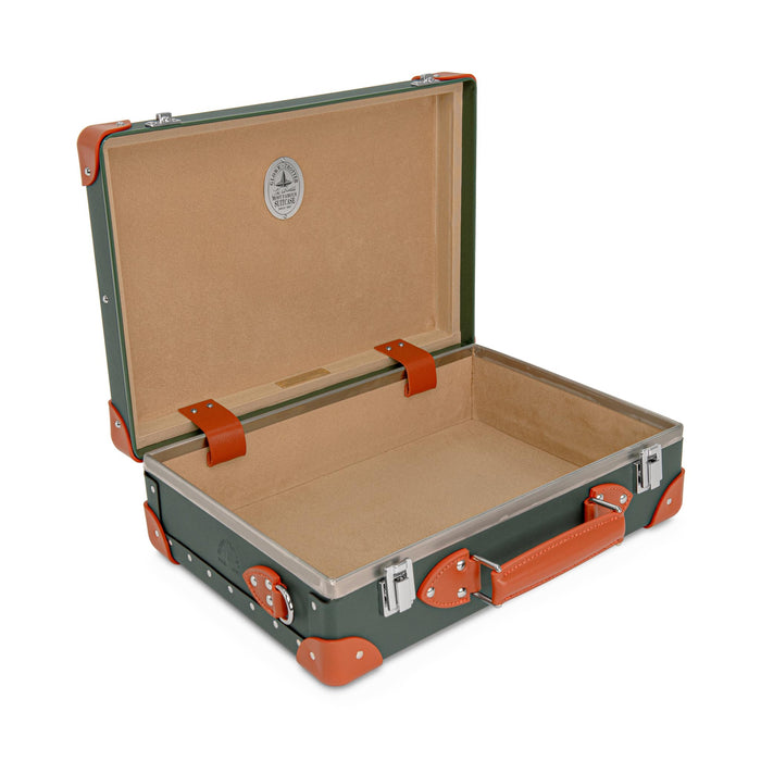 Leather Crafted · Small Attaché | Leaf/Orange/Chrome