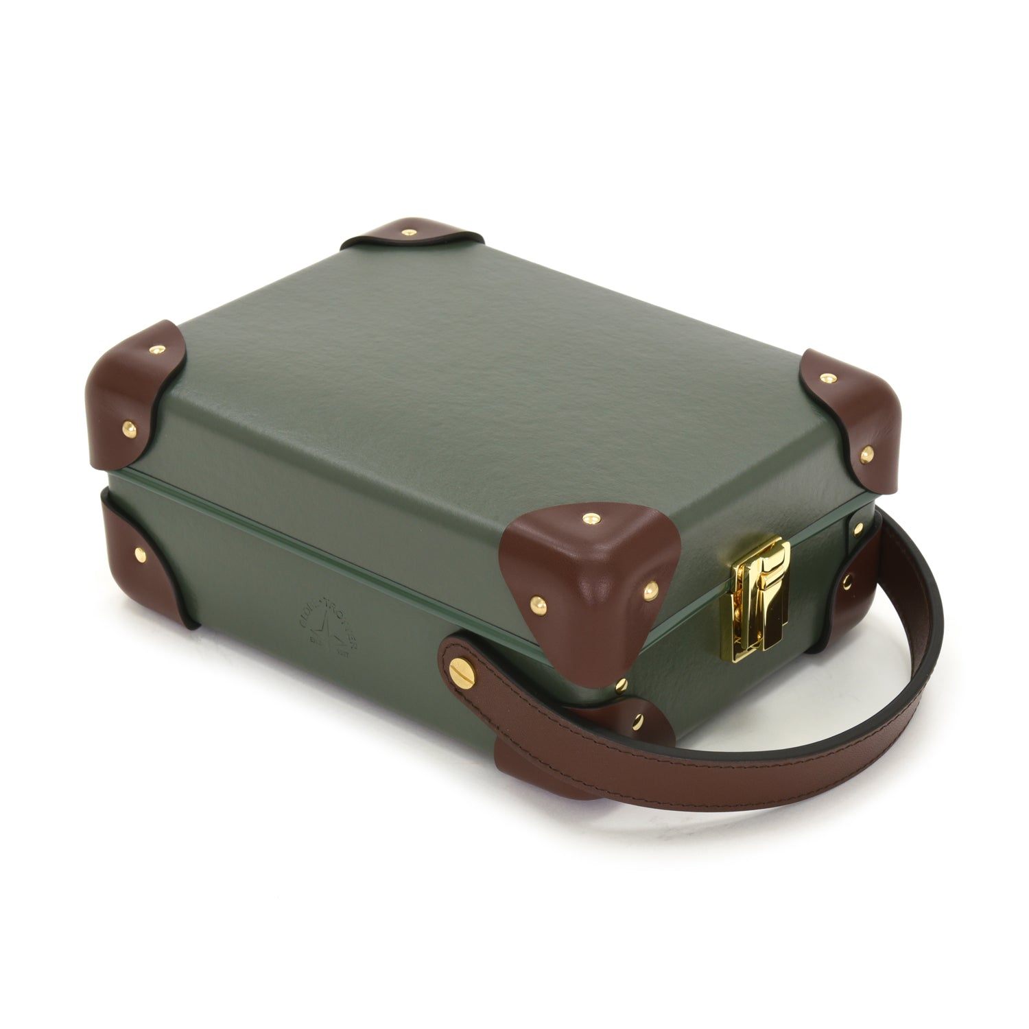 Centenary · 3-Slot Watch Case | Green/Brown - GLOBE-TROTTER