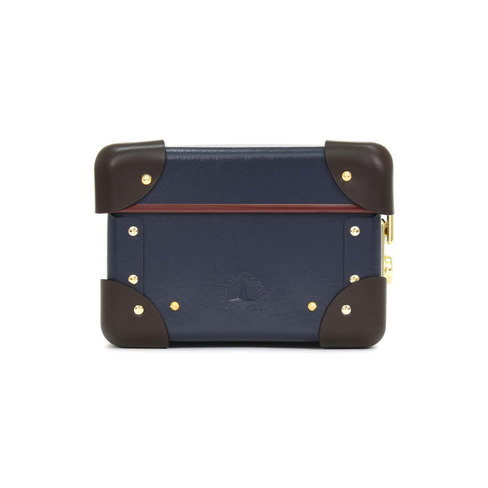 Centenary · 3-Slot Watch Case | Navy/Coco/Gold - GLOBE-TROTTER