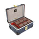 Centenary · 6-Slot Watch Case - Landscape | Navy/Coco/Gold - GLOBE-TROTTER