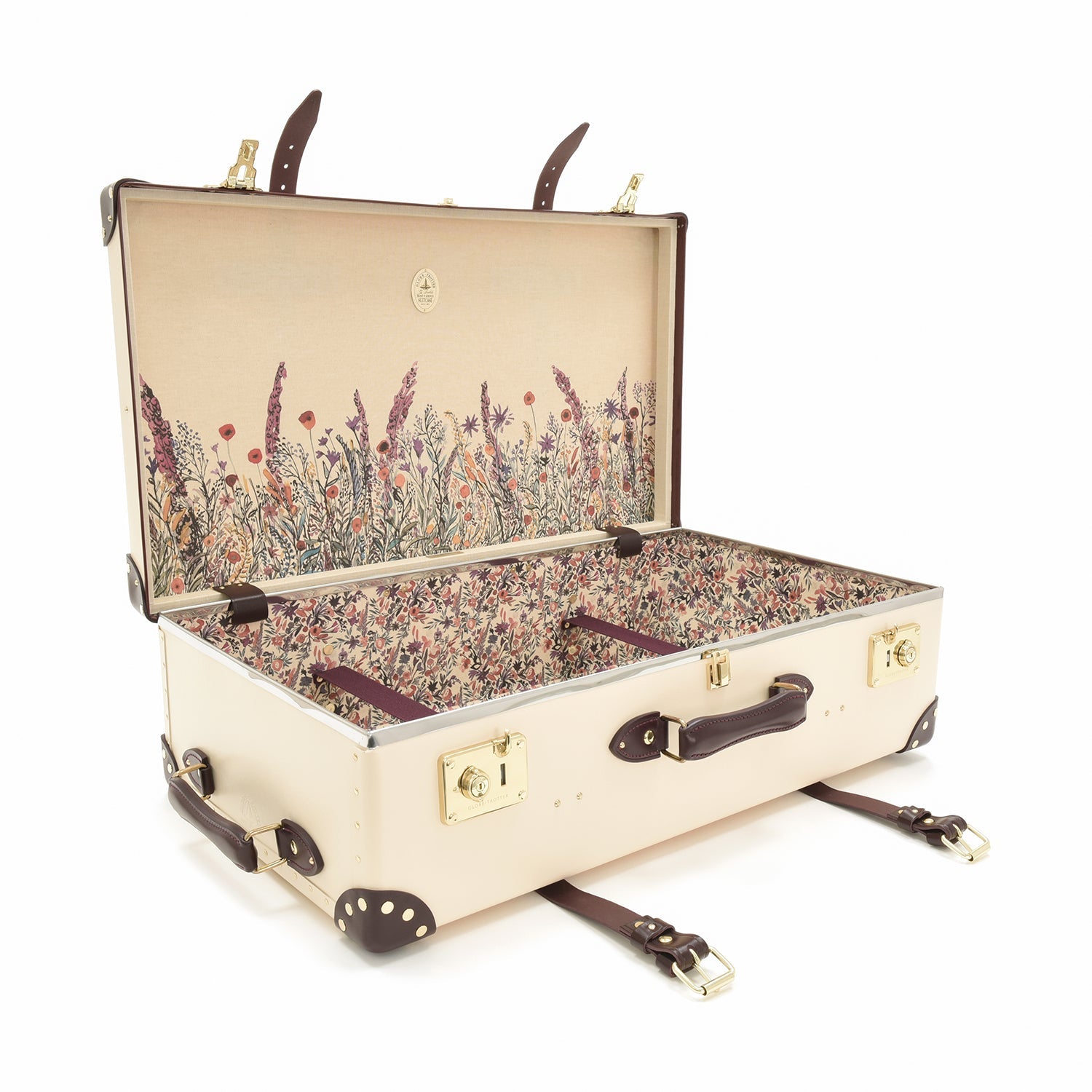 Chelsea Garden · Large Suitcase | Ivory/Burgundy - GLOBE-TROTTER