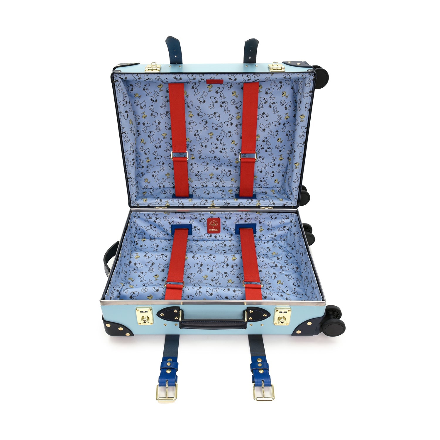 Peanuts · Carry-On - 4 Wheels | Linus Blue/Red - GLOBE-TROTTER