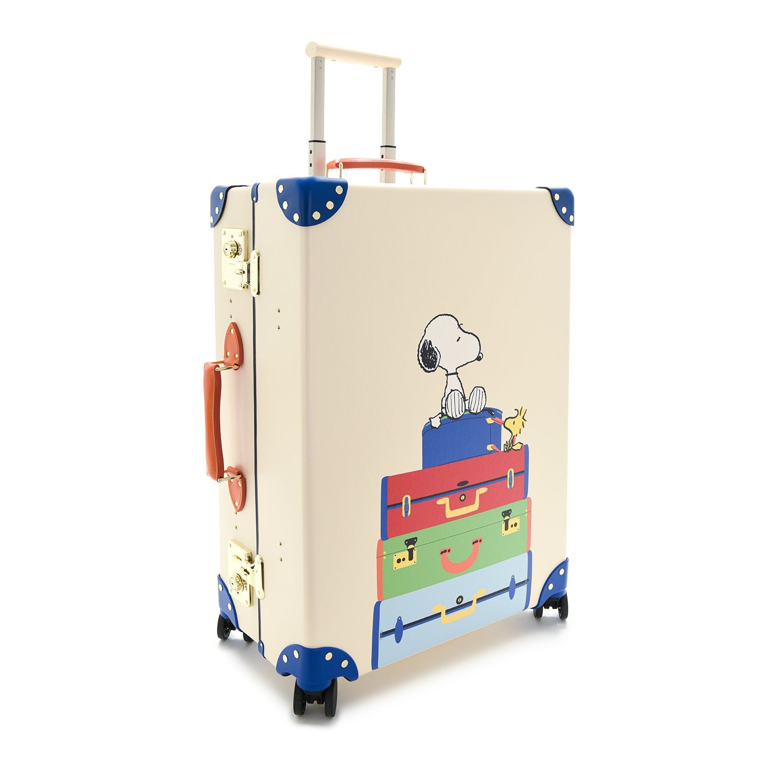 Peanuts · Large Check-In - 4 Wheels | Ivory/Blue - GLOBE-TROTTER