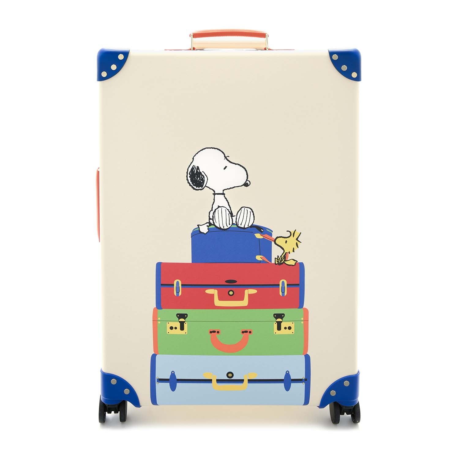 Peanuts · Large Check-In - 4 Wheels | Ivory/Blue - GLOBE-TROTTER