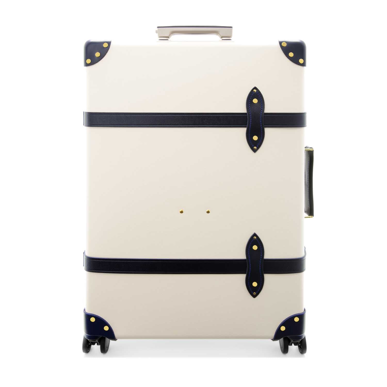 Centenary · Large Check-In - 4 Wheels | Ivory/Navy/Brass