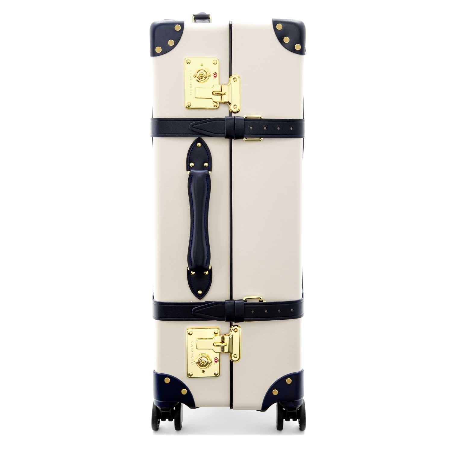 Centenary · Large Check-In - 4 Wheels | Ivory/Navy/Brass