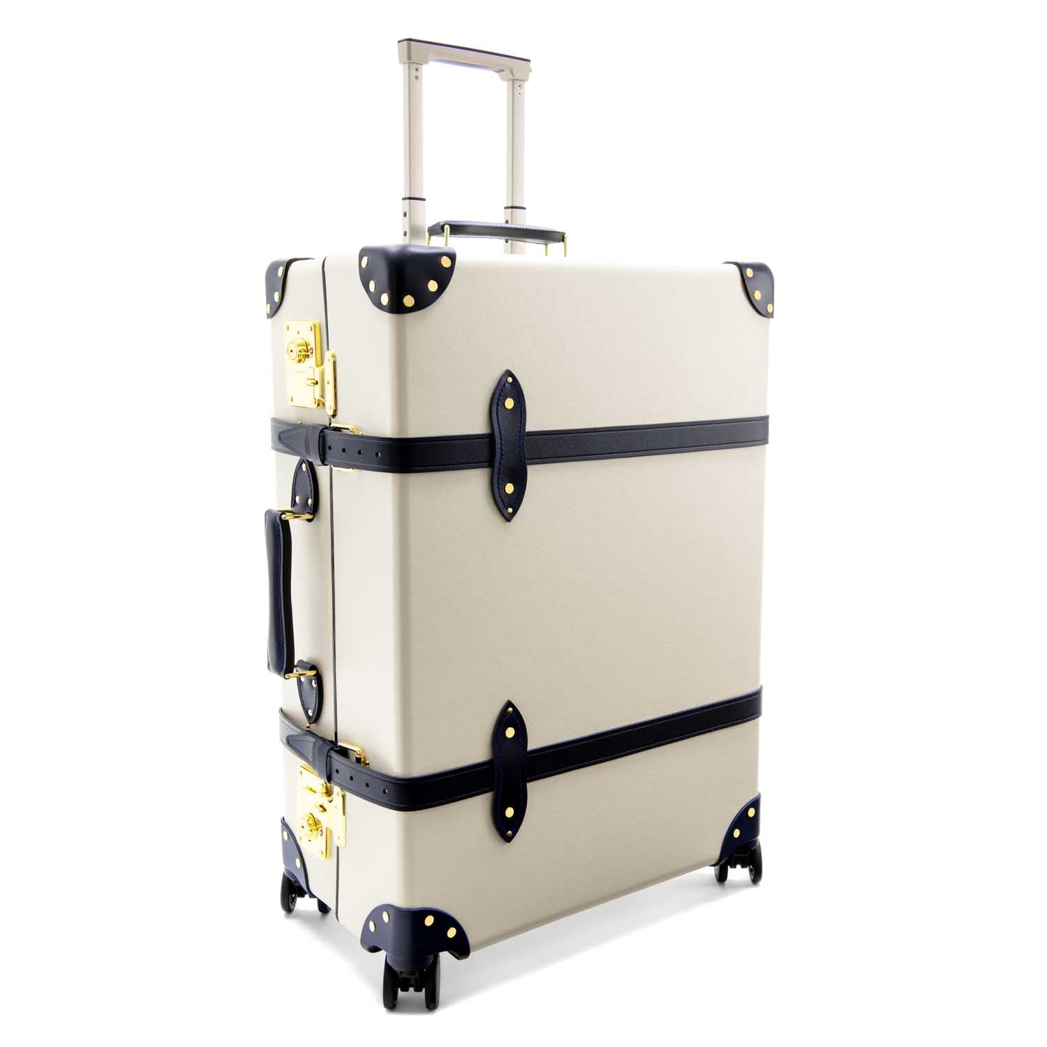 Centenary · Large Check-In - 4 Wheels | Ivory/Navy/Brass