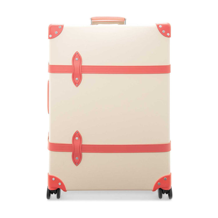 Pop Colour · Large Check-In - 4 Wheels | Ivory/Flamingo/Chrome