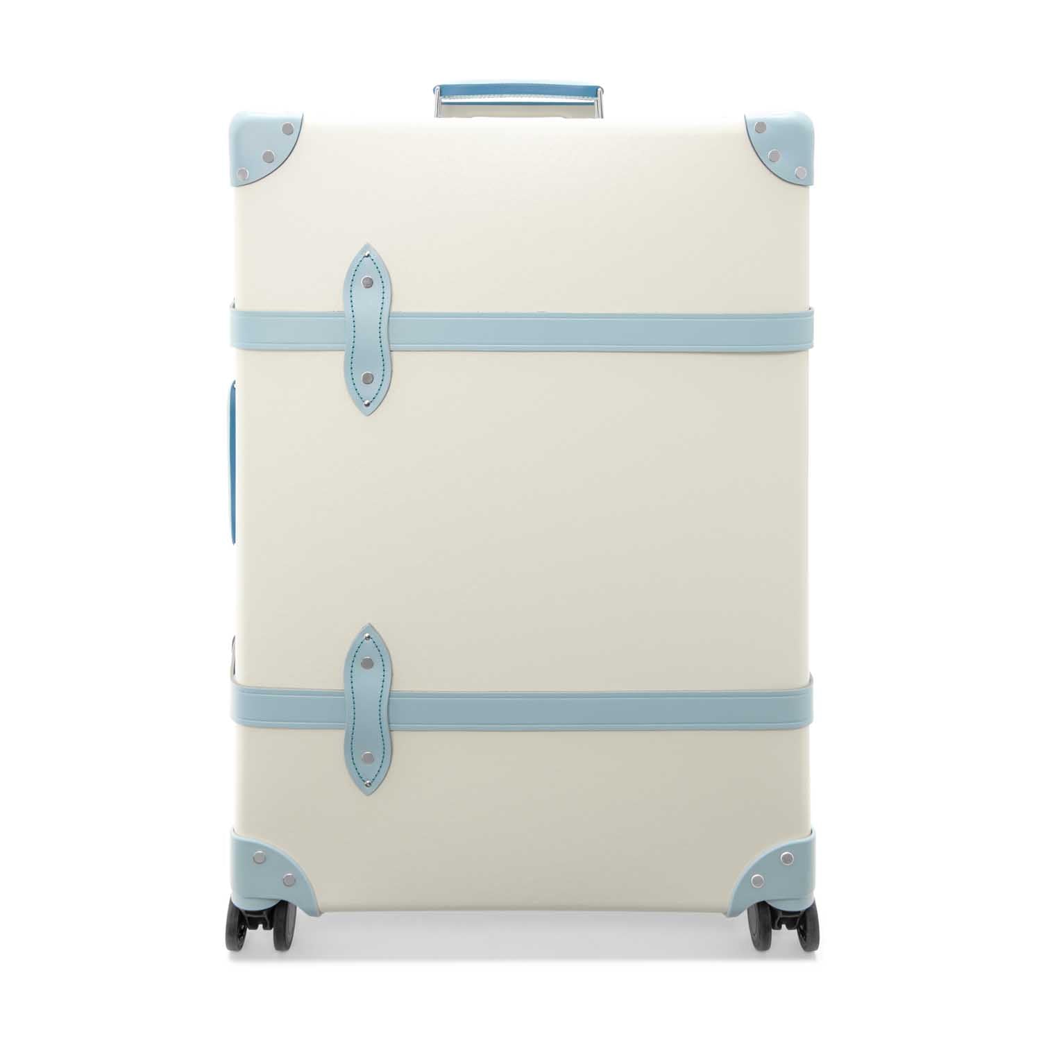 Pop Colour · Large Check-In - 4 Wheels | Ivory/Pastel Blue/Chrome