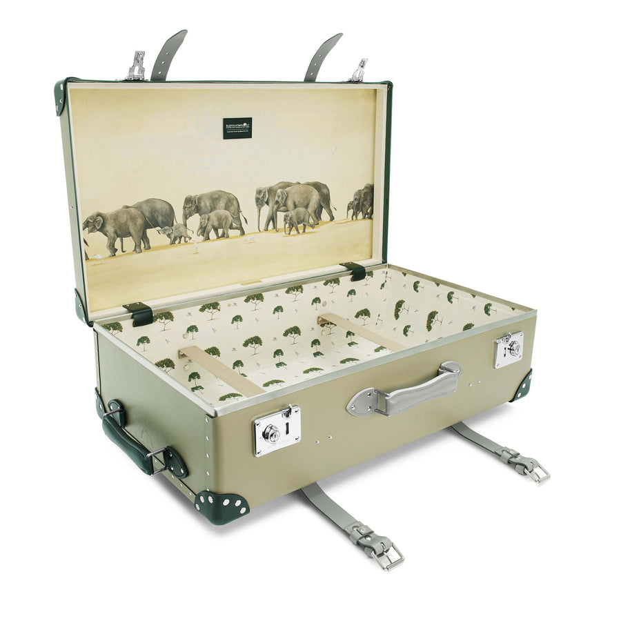 Elephant Family · Large Check-In - 2 Wheels | Olive Grey/Kerry Green/Chrome – first image