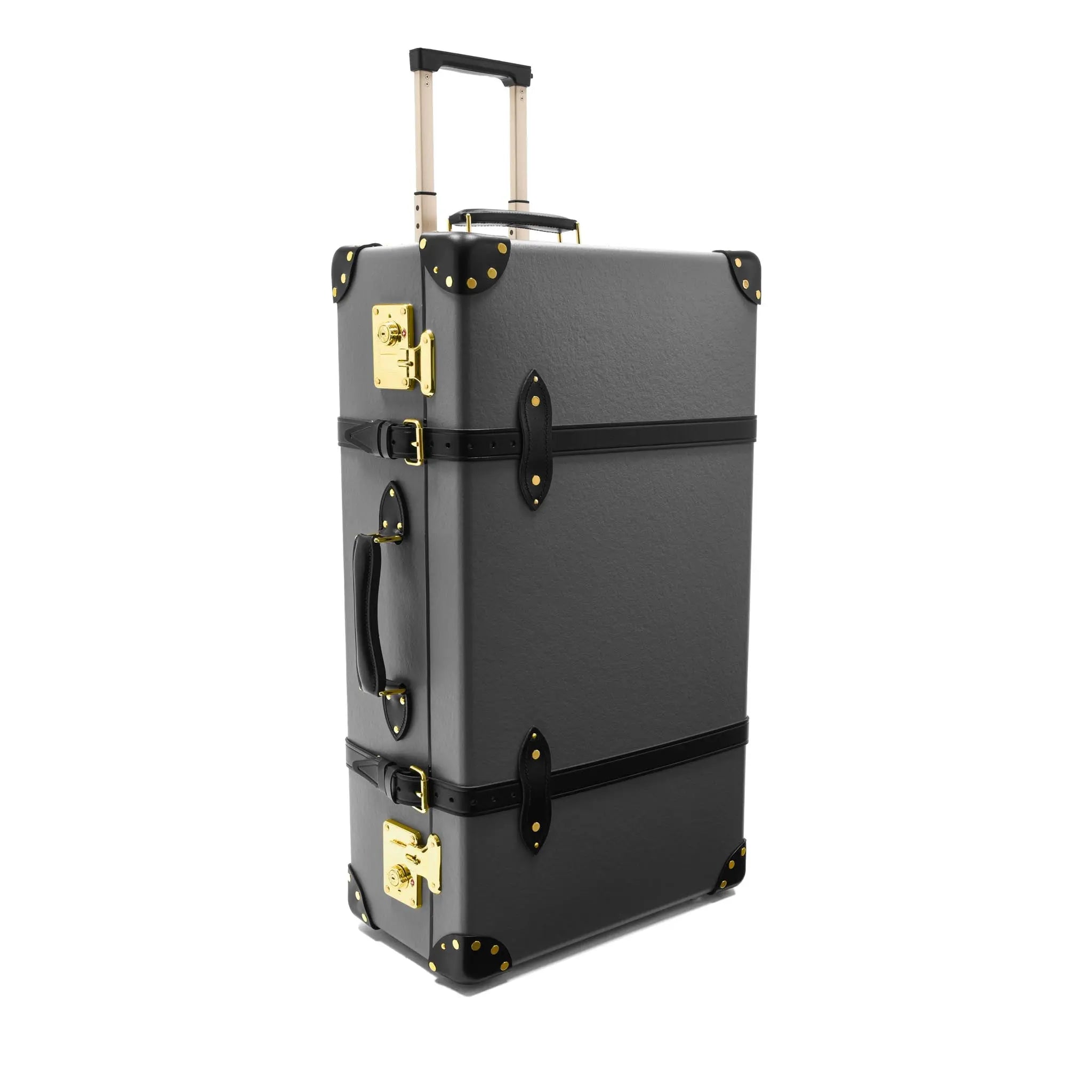 Centenary · Large Check-In - 2 Wheels | Charcoal/Black/Gold - GLOBE-TROTTER