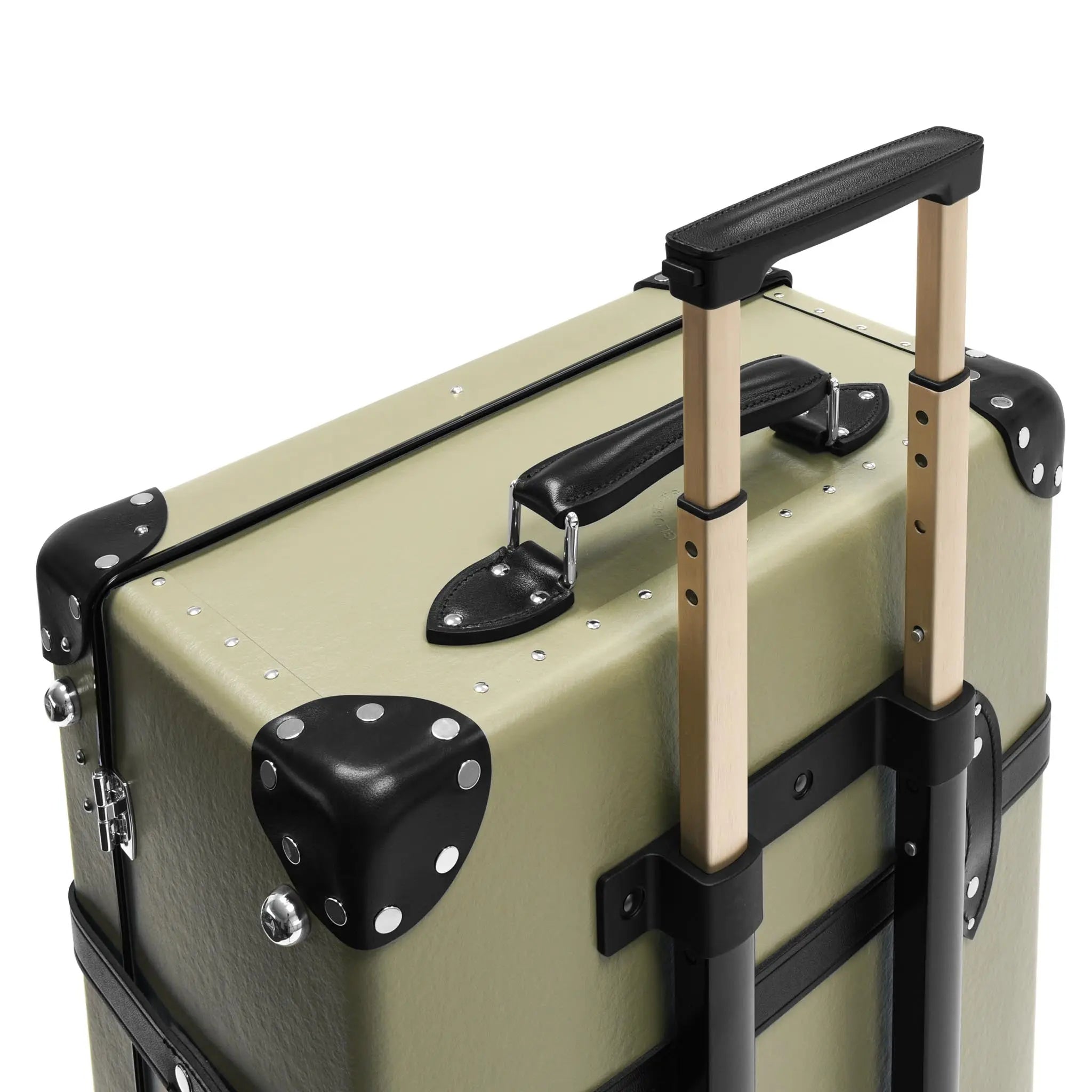 Centenary · Large Check-In - 2 Wheels | Olive/Black/Chrome - GLOBE-TROTTER