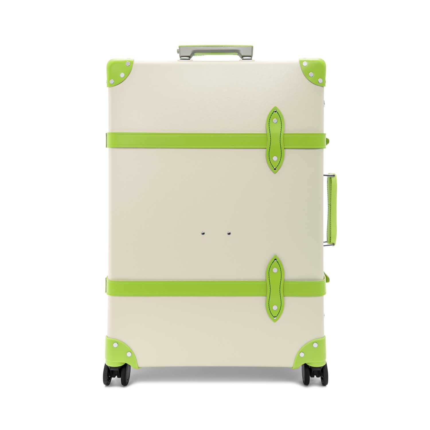 Pop Colour · Large Check-In - 4 Wheels | Ivory/Parrot Green/Chrome