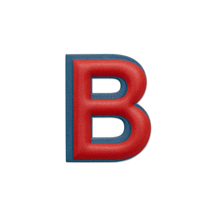 Alphabet · Leather Sticker | Red/Petrol Blue | B – first image