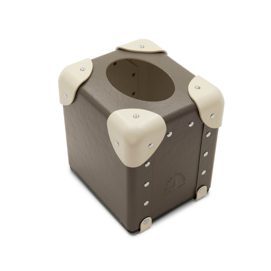 Home Collection · Tissue Box | Noble Brown/Ivory/Gold – first image