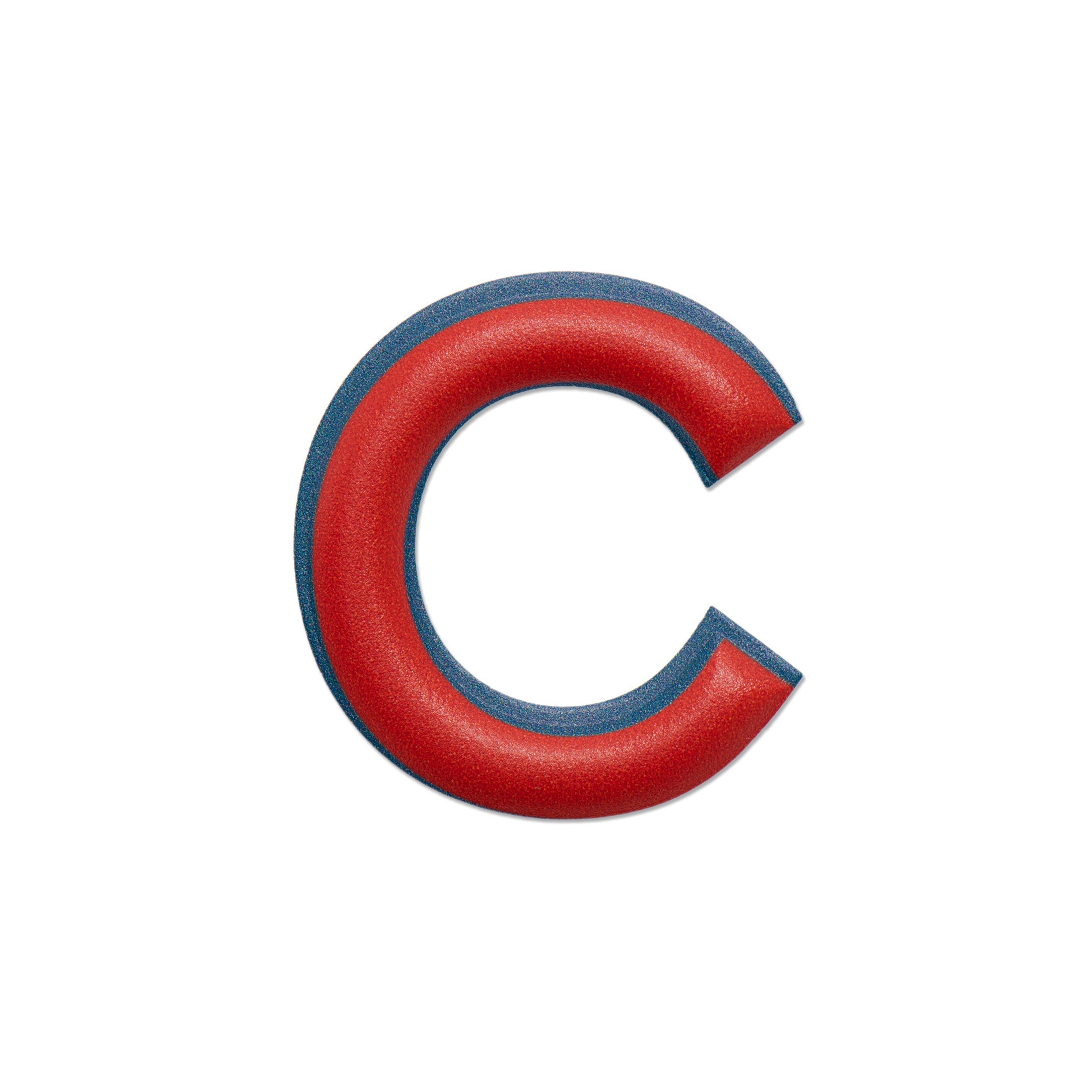 Alphabet · Leather Sticker | Red/Petrol Blue | C