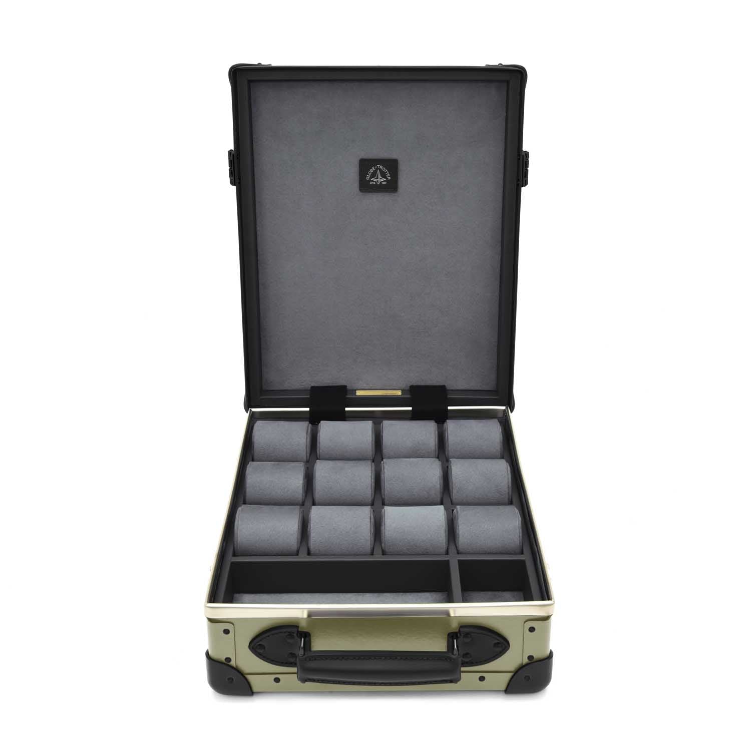 Centenary · 12-Slot Watch Case | Olive/Black/Black