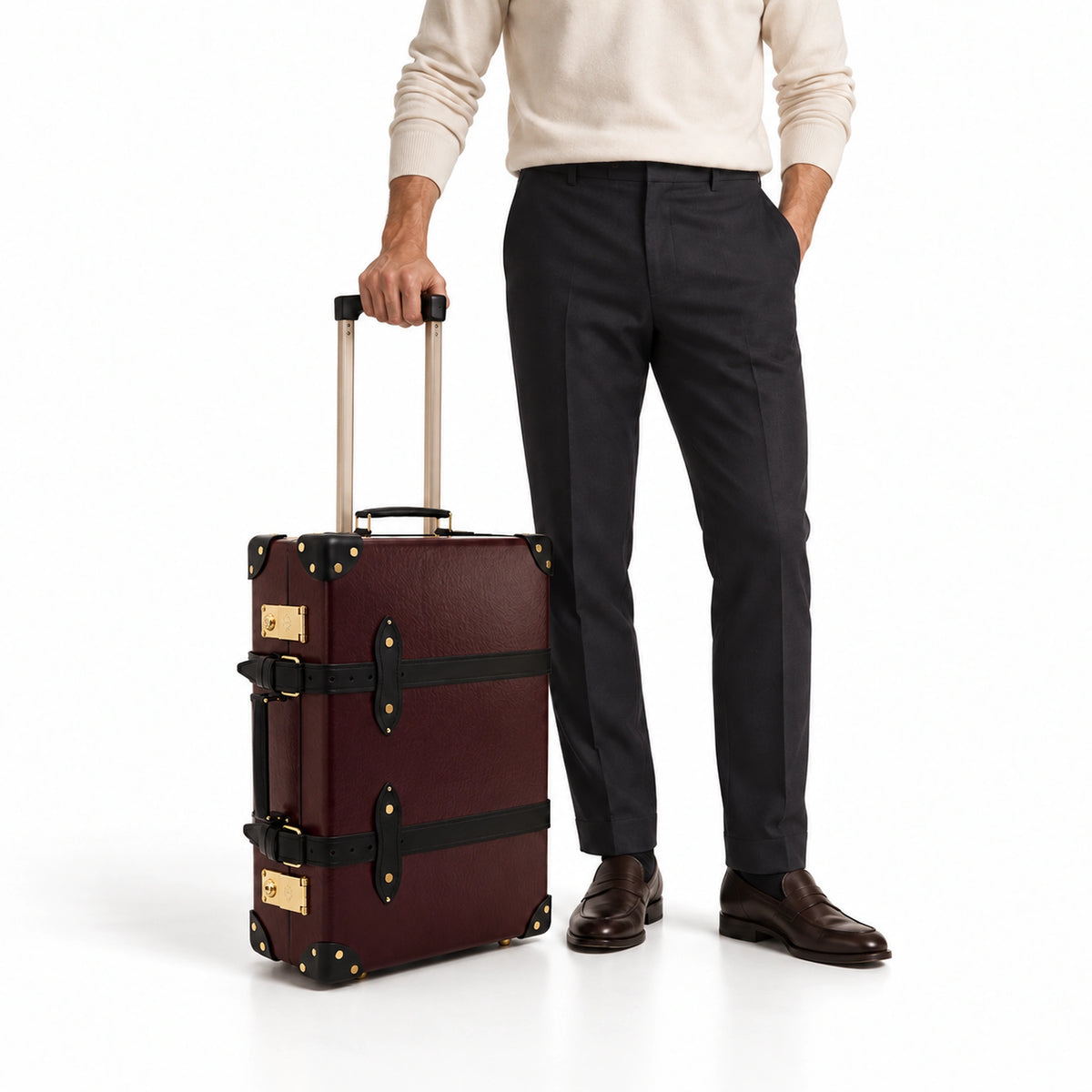 Centenary · Carry-On - 4 Wheels | Oxblood/Black/Gold