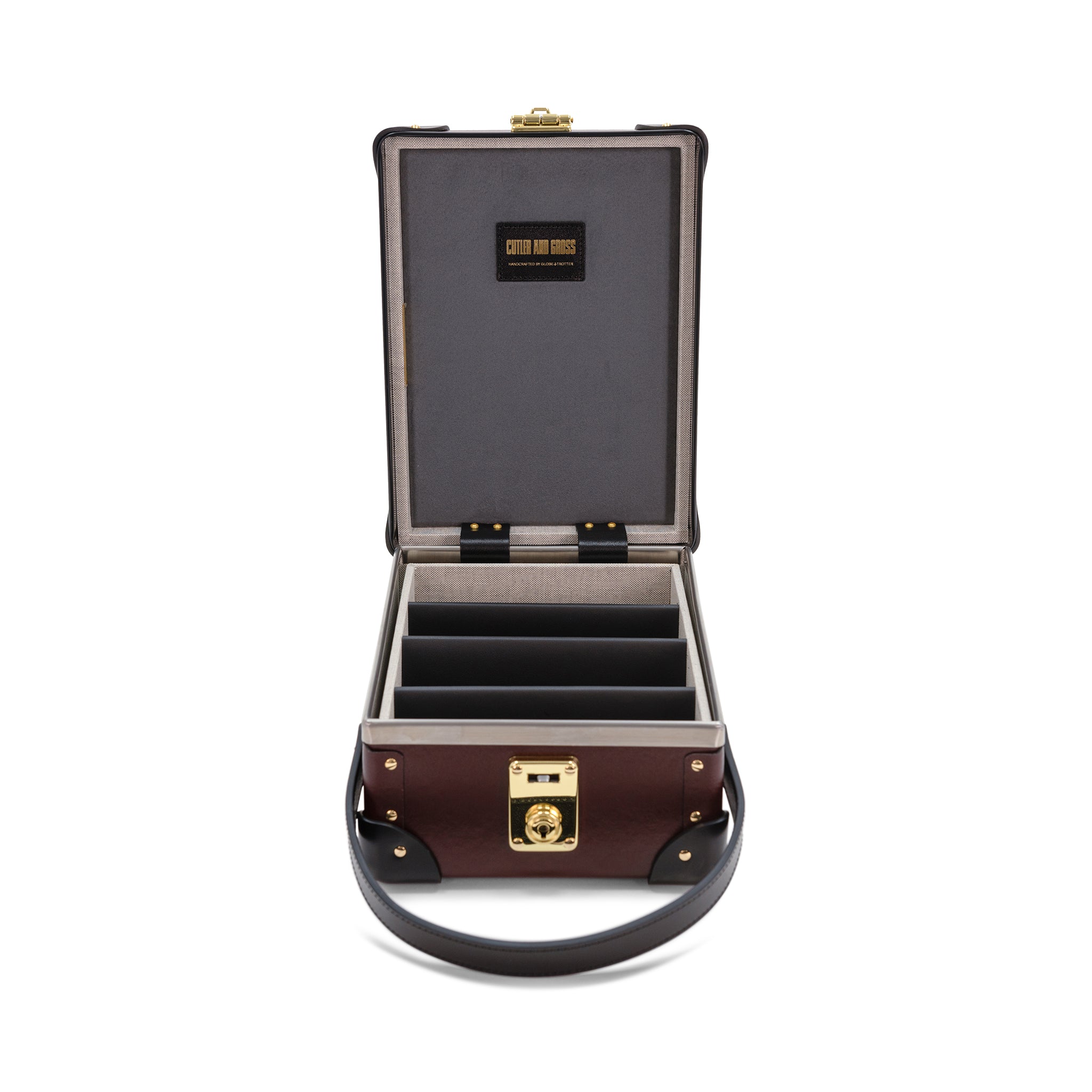 Cutler & Gross · 4-Slot Glasses Cases | Oxblood/Black/Gold