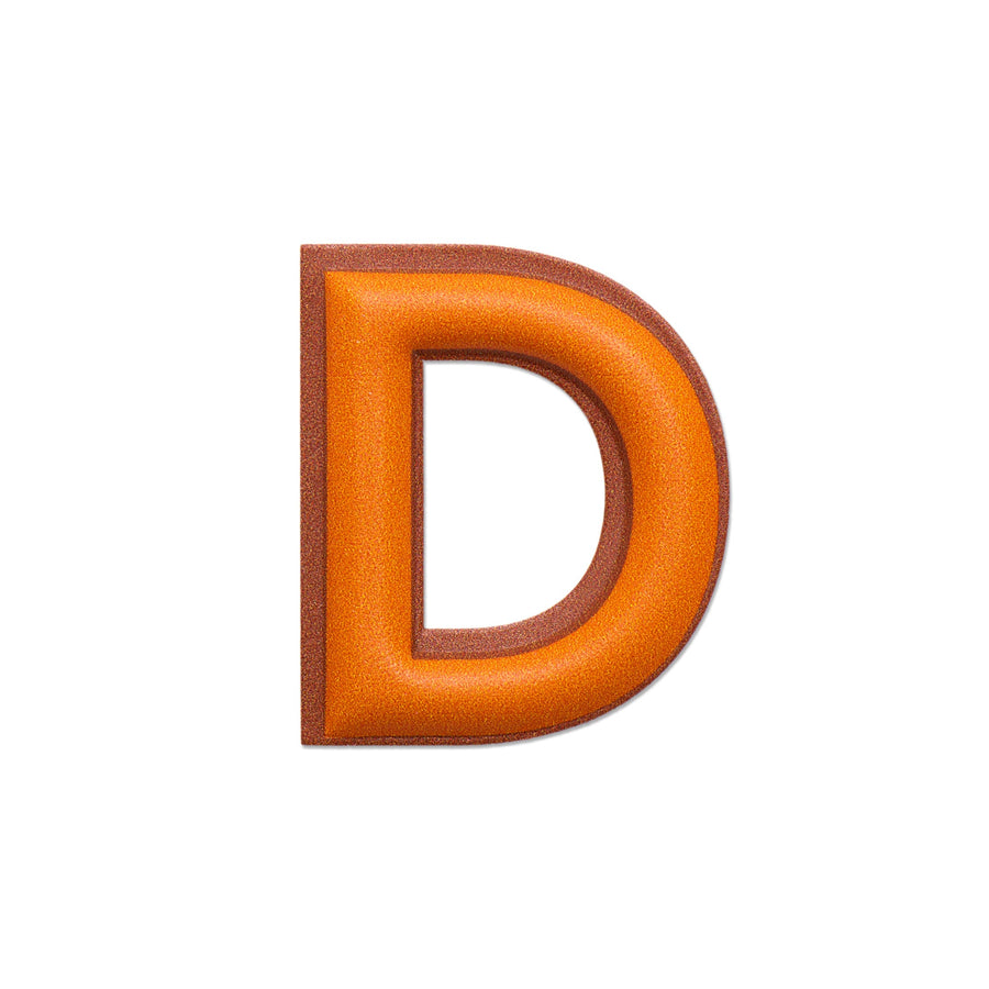 Alphabet · Leather Sticker | Orange/Brown | D – first image
