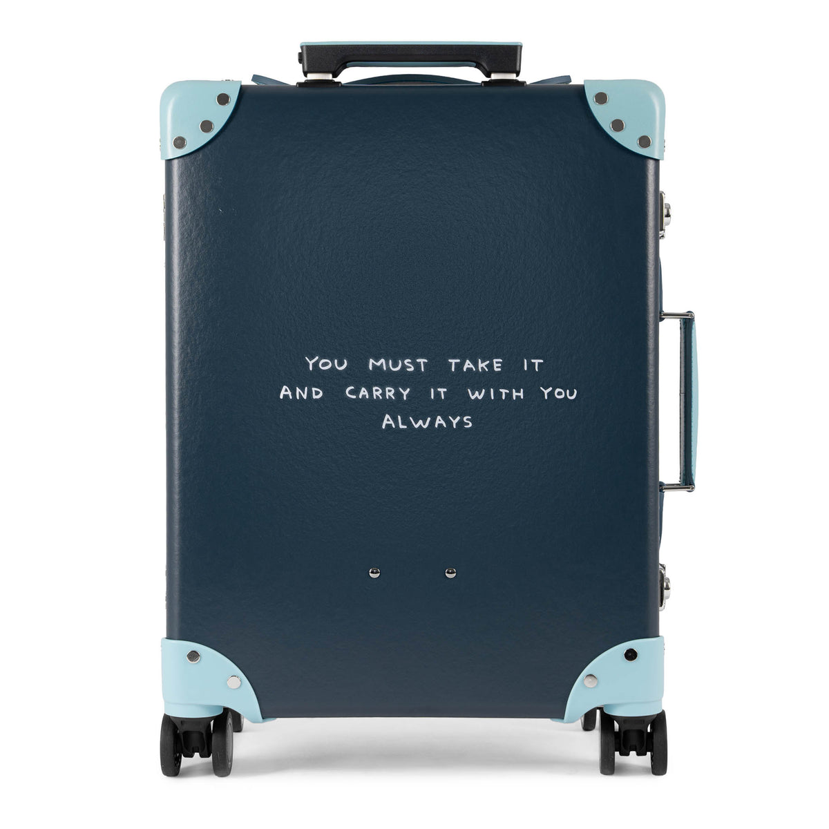David Shrigley · Carry-On | Navy/Pale Blue/Chrome