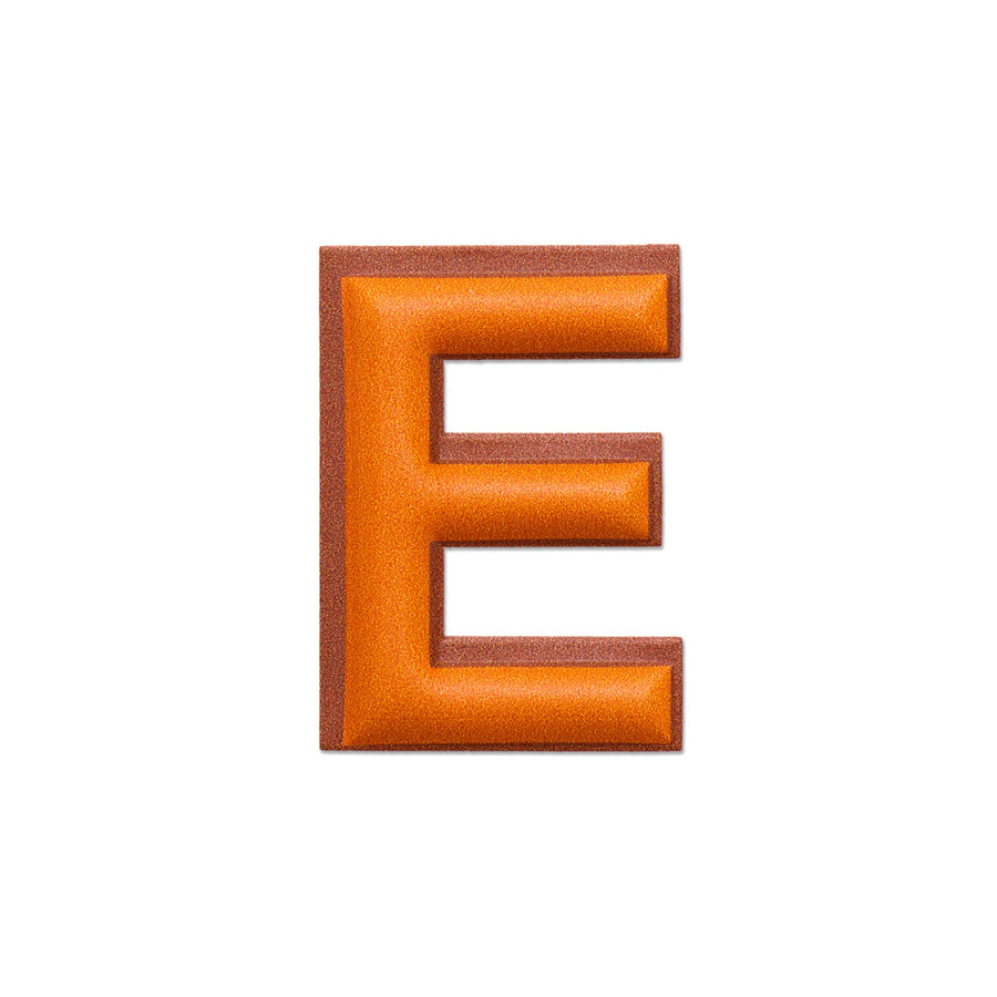 Alphabet · Leather Sticker | Orange/Brown | E – first image