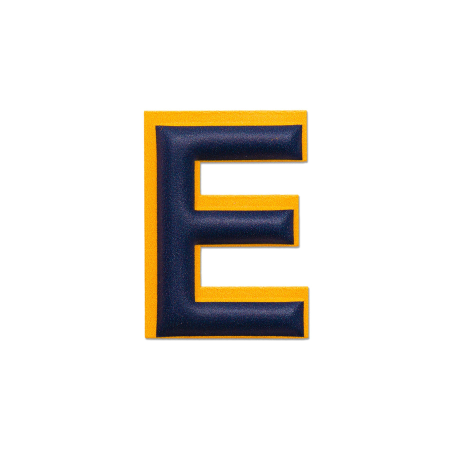 Alphabet · Leather Sticker | Yellow/Dark Blue | E – first image