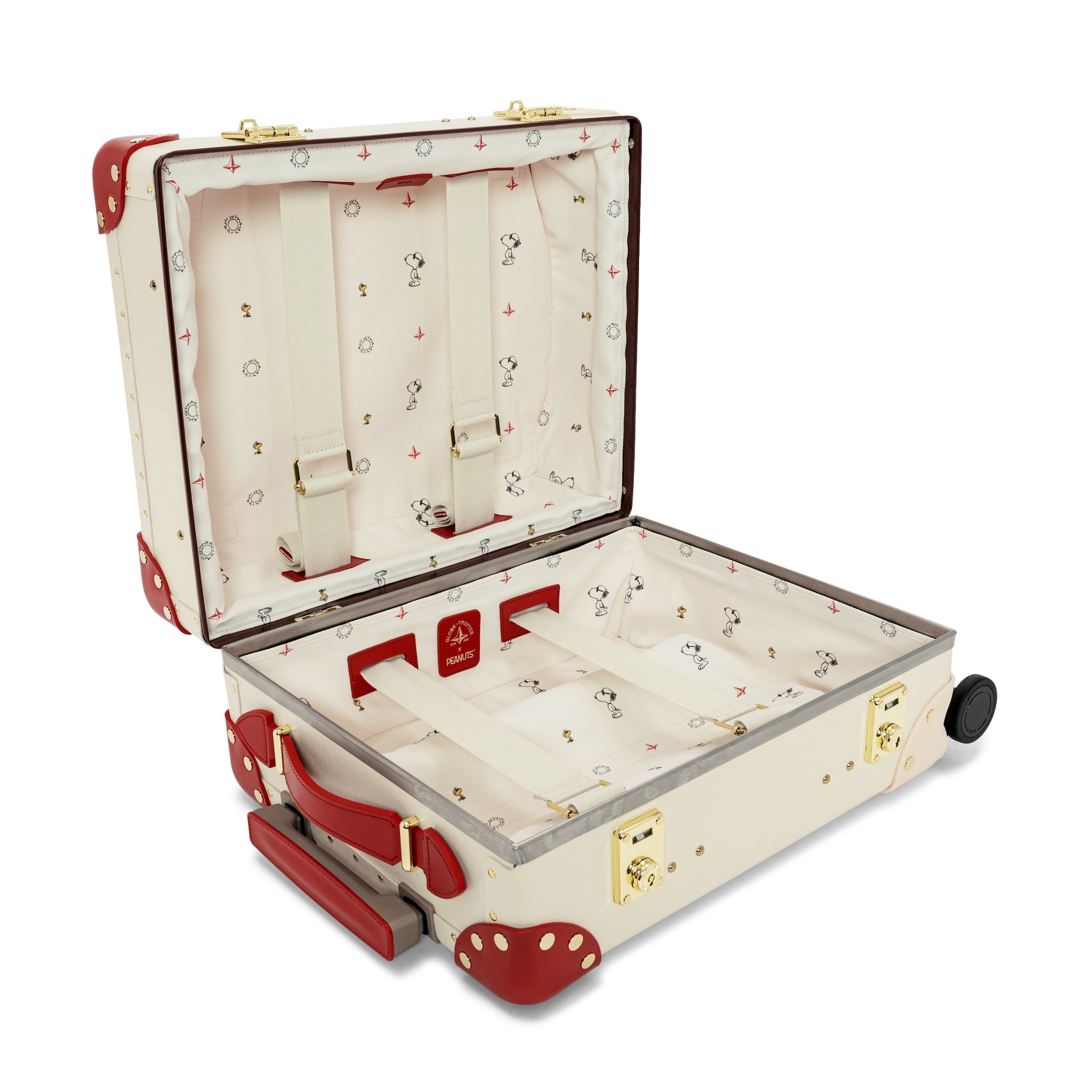 Peanuts · Mini Carry-On - 4 Wheels | Ivory/Red/Gold