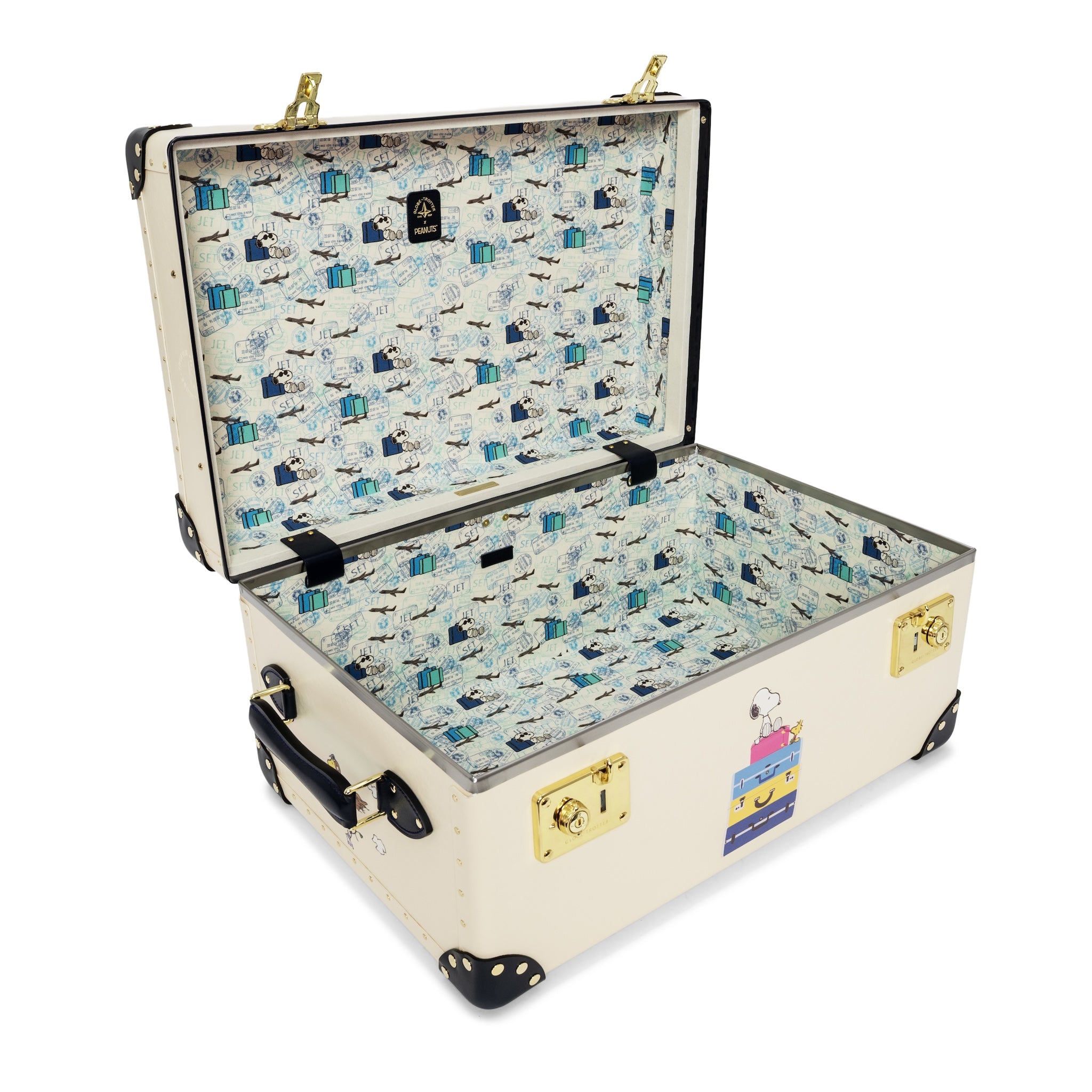 Peanuts · Toy Trunk | Ivory/Navy/Chrome