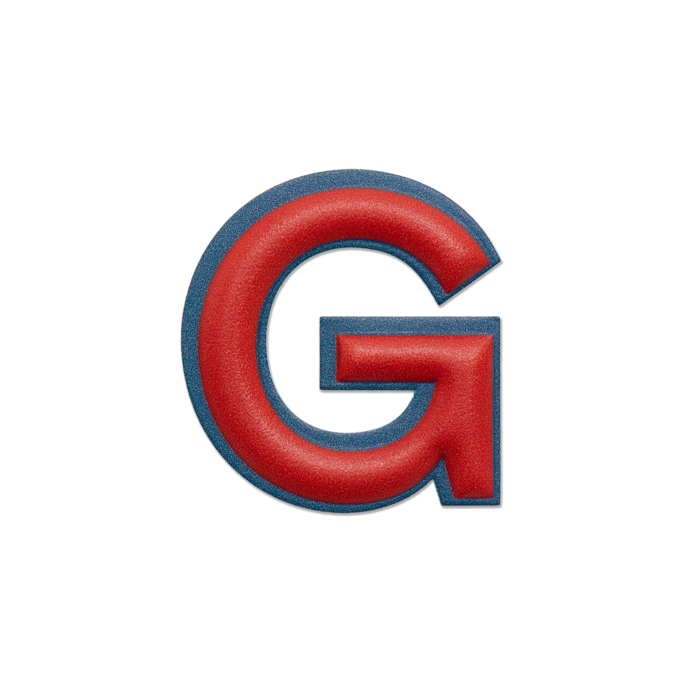Alphabet · Leather Sticker | Red/Petrol Blue | G