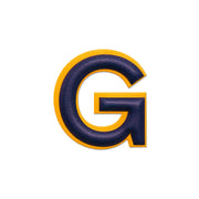 Alphabet · Leather Sticker | Yellow/Dark Blue | G