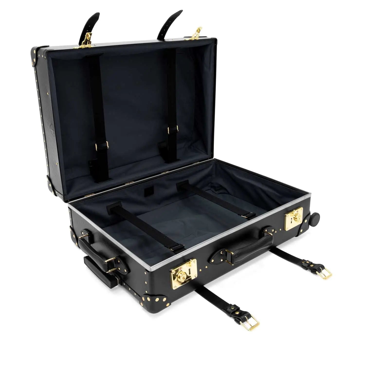 New - Centenary · Large Check-In - 4 Wheels | Black/Black/Gold/Gold - GLOBE-TROTTER
