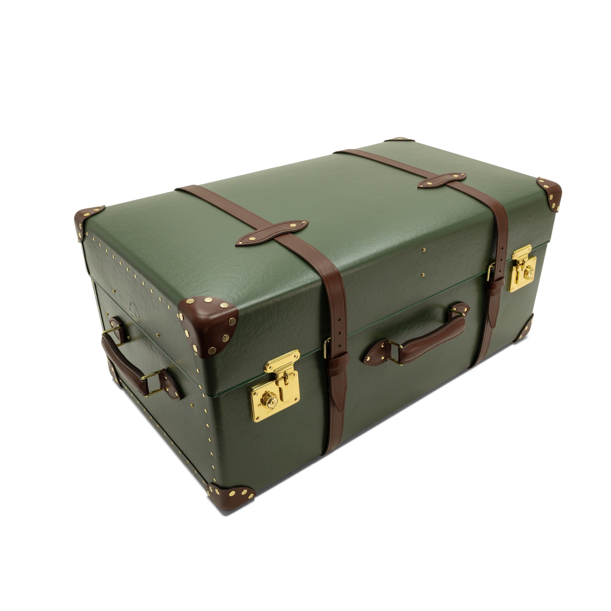 Centenary · Steamer Home Trunk | Green/Brown/Gold