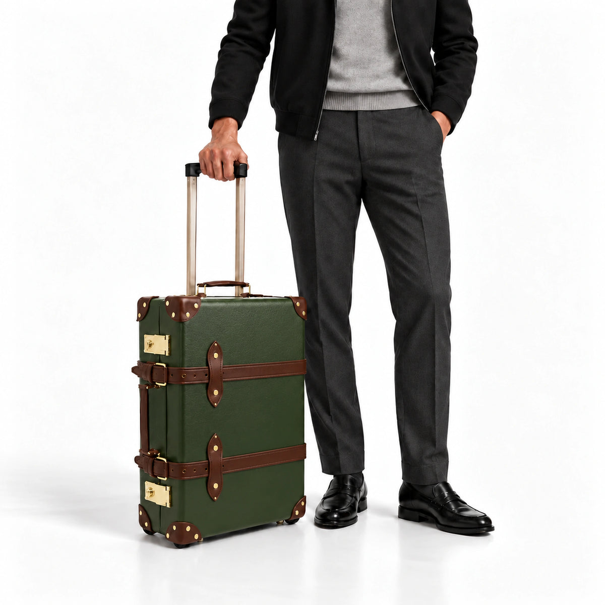 Centenary · Carry-On - 4 Wheels | Green/Brown/Gold