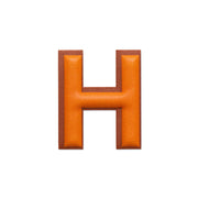 Alphabet · Leather Sticker | Orange/Brown | H