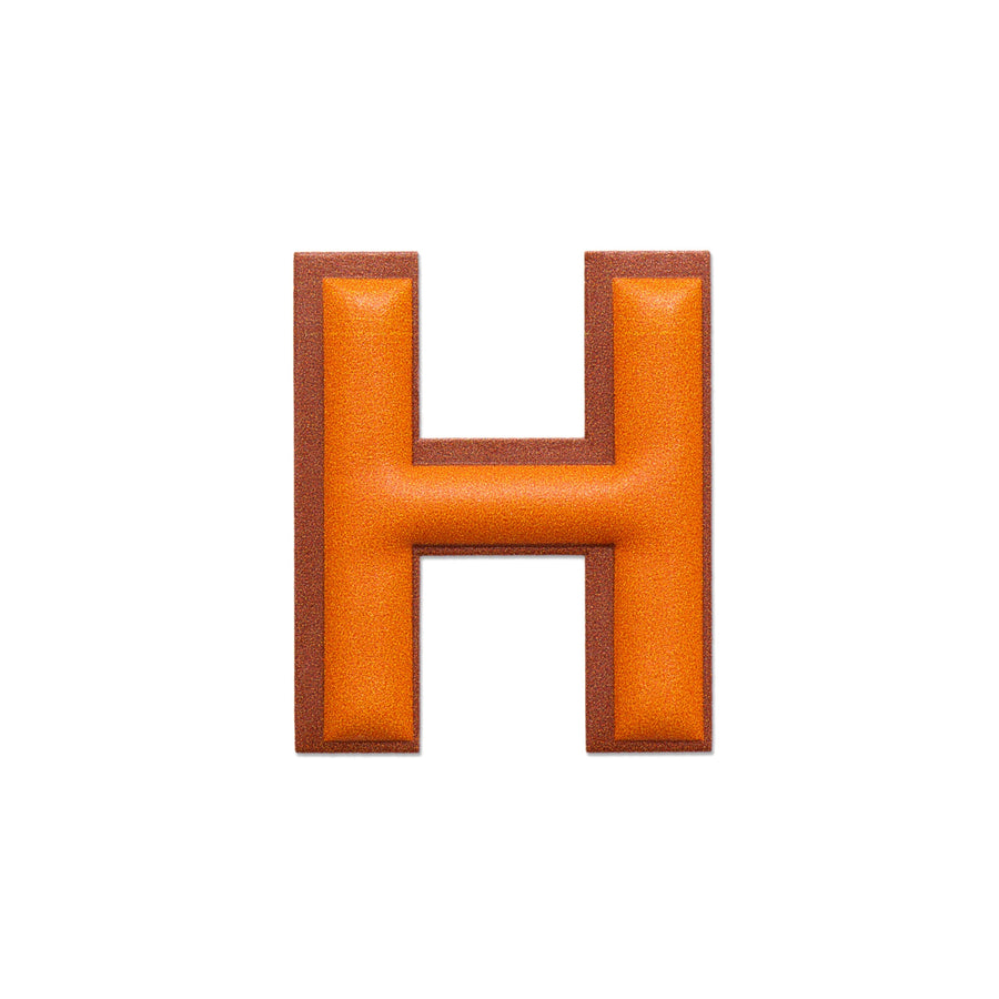 Alphabet · Leather Sticker | Orange/Brown | H – first image