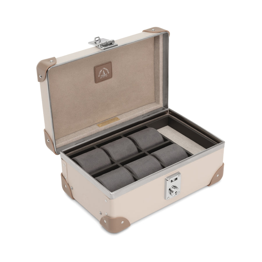 Home Collection · 6-Slot Watch Case | Chalk/Moss/Chrome – first image