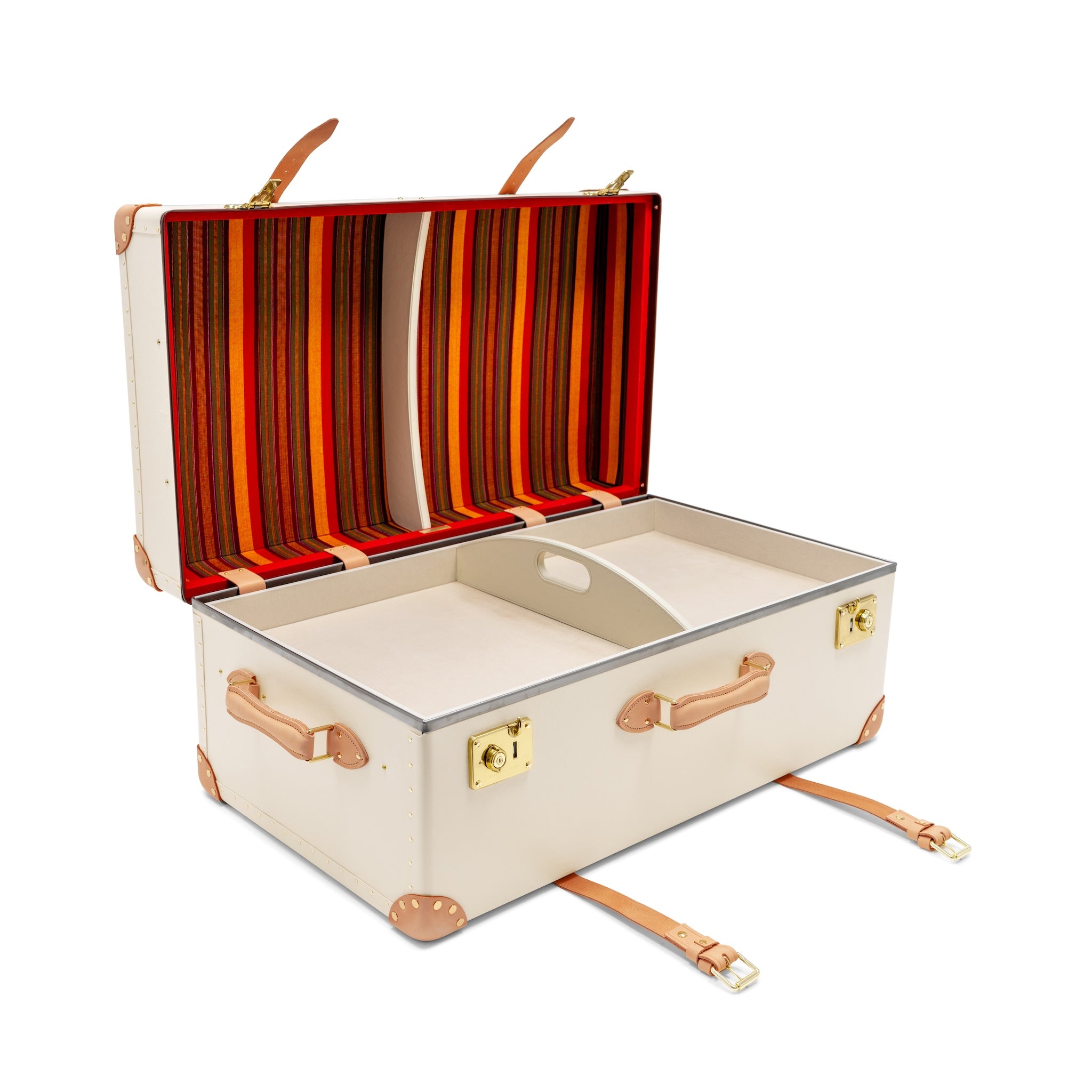 Safari · Steamer Home Trunk | Ivory/Natural/Gold