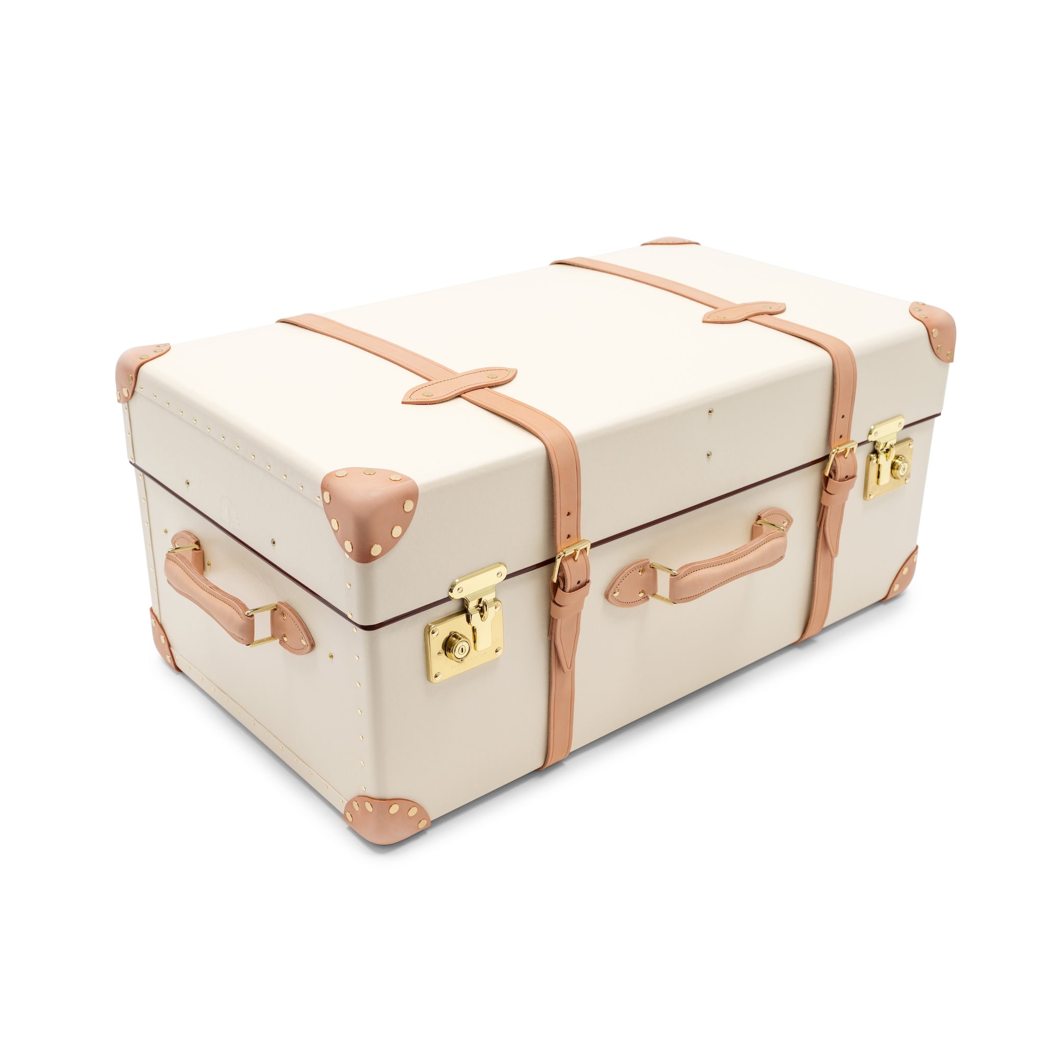 Safari · Steamer Home Trunk | Ivory/Natural/Gold