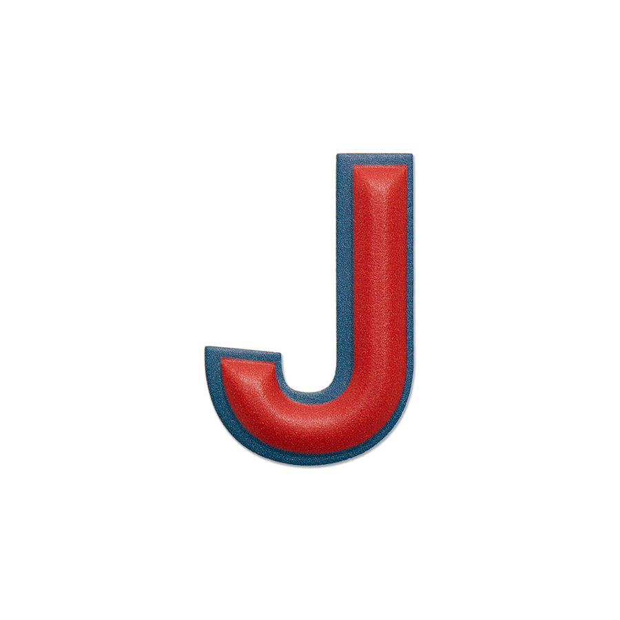 Alphabet · Leather Sticker | Red/Petrol Blue | J – first image