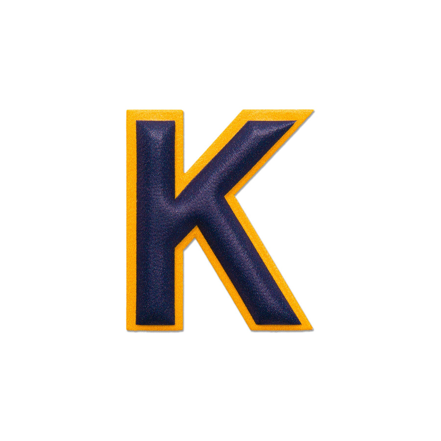 Alphabet · Leather Sticker | Yellow/Dark Blue | K – first image