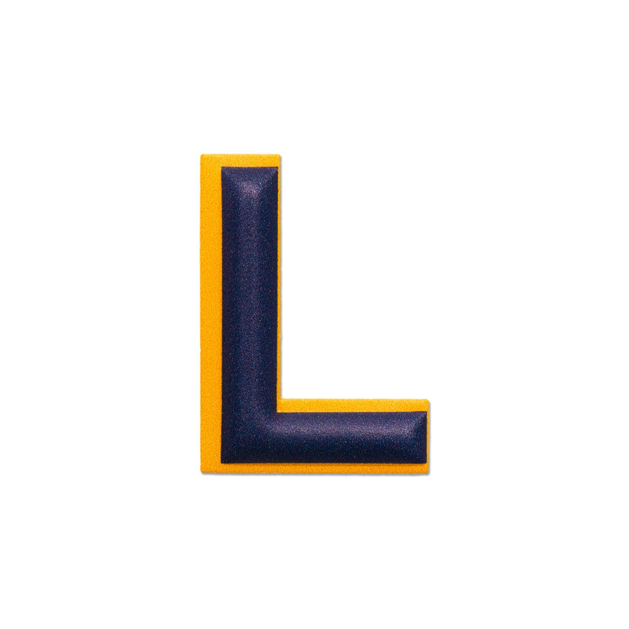 Alphabet · Leather Sticker | Yellow/Dark Blue | L – first image