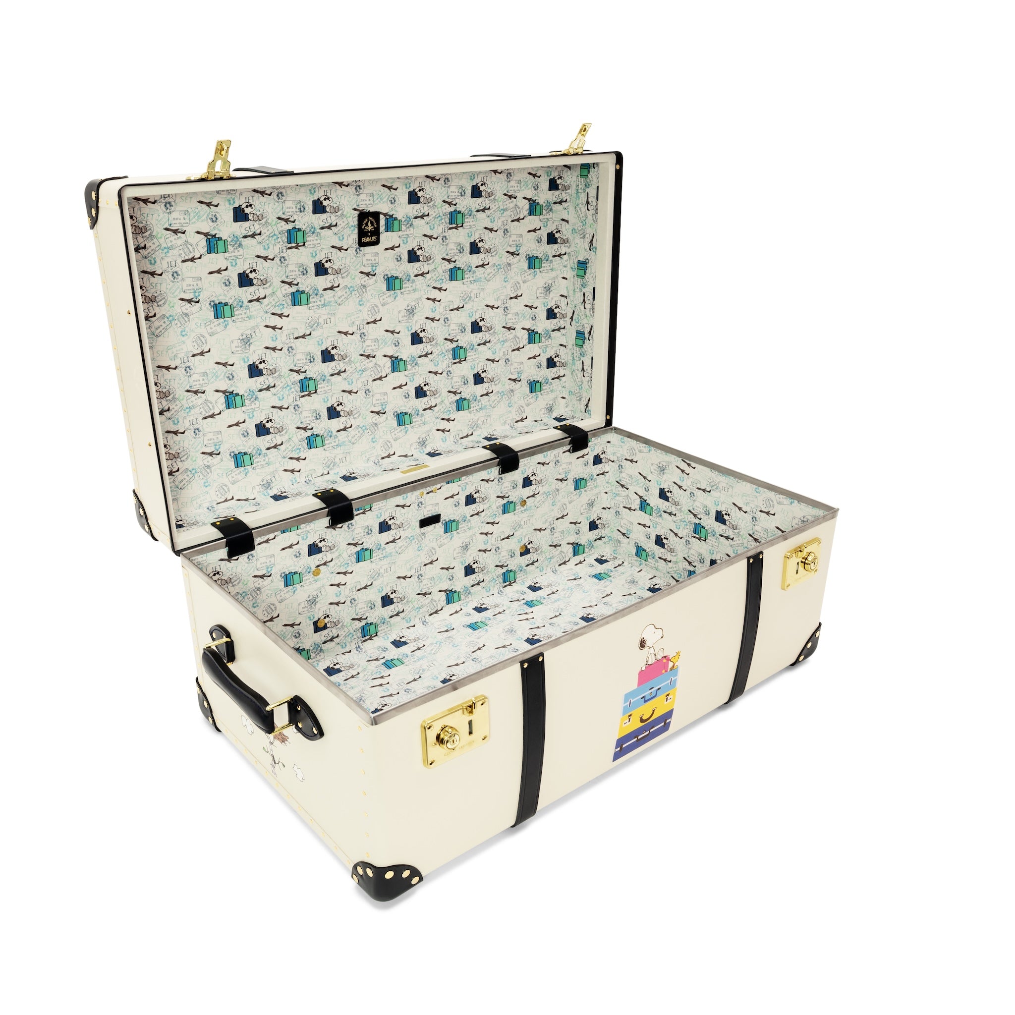 Peanuts · Steamer Home Trunk | Ivory/Navy/Gold